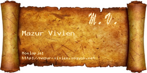 Mazur Vivien névjegykártya